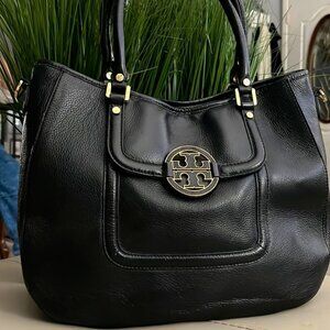 Tory Burch Amanda Black Leather Bag
